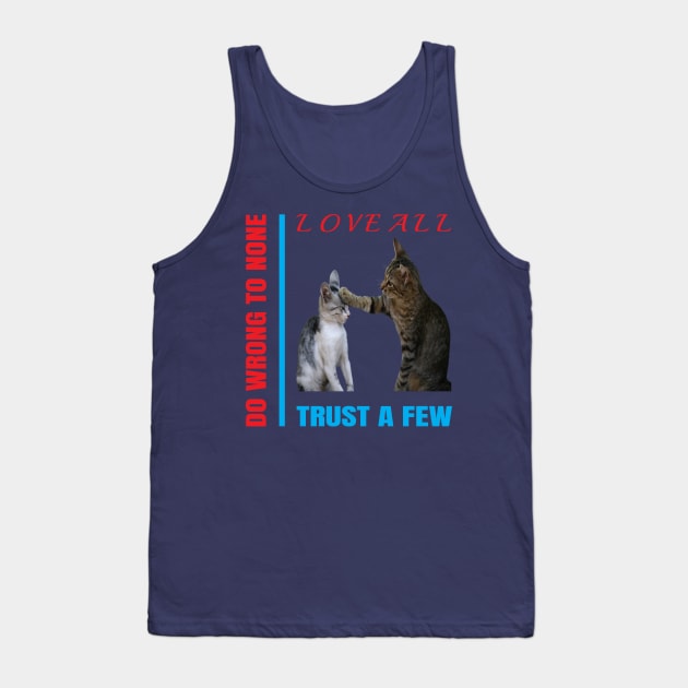 Love All Trust A Few Cute Design Tank Top by Eagle Funny Cool Designs